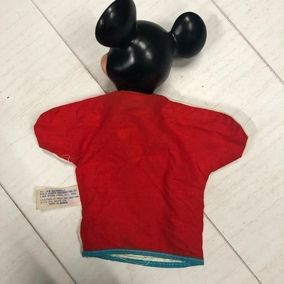 Vintage 1960’s Mickey Mouse‎ Hand Puppet Plastic Head Fabric Walt Disney Prod - Picture 2 of 8